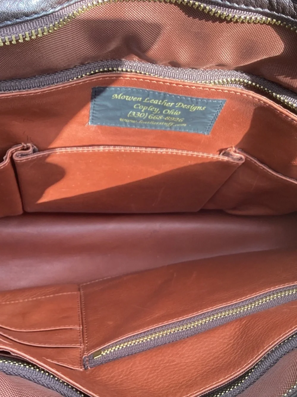 Mowen Leather Designs Fine Soft Leather Briefcase Laptop Messenger Bag🦋
